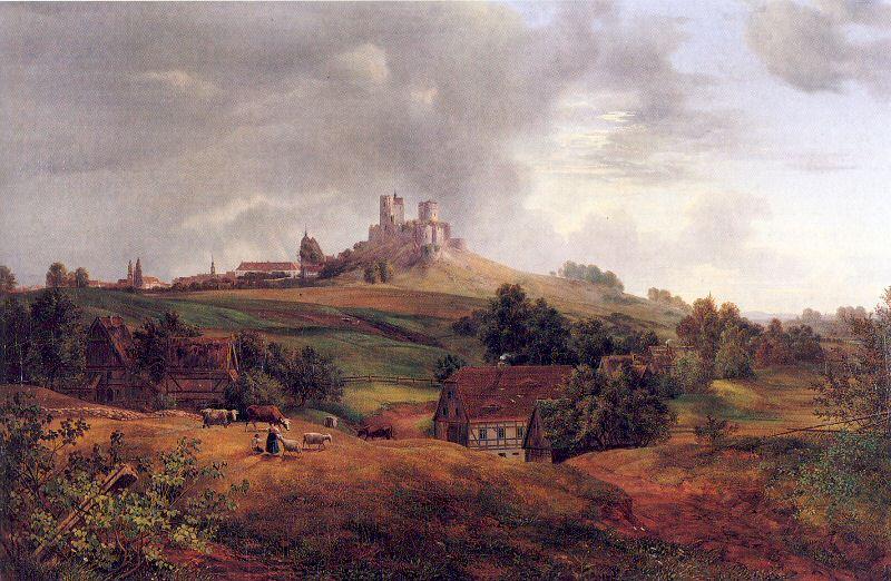 Oehme, Ernst Ferdinand Stolpen Castle France oil painting art